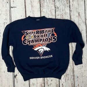Vintage Denver Broncos Super Bowl XXXII NFL Football Crewneck Sweatshirt